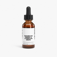 Mushroom Energy & Cognition Drops dropper bottle, 1 fl oz, front of package