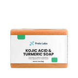 Kojic Acid Soap & Turmeric Soap for Dark Spots with Shea Butter, Coconut Oil & Lemon - Brightening Bar for Face & Body, Promotes Even Tone, Nourishes Hydrates - Gentle Daily Cleanser
