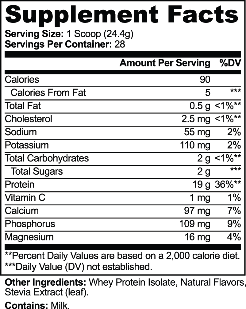Pure3 100% Whey Protein Isolate (Vanilla)